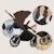 Poussette trio mika plus jusqu’à 4 ans avec nacelle, siège-auto et accessoires Beige sand+Black onyx+Green olive+Grey stone+Mocha mousse 30 - vertbaudet enfant 