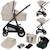 Poussette trio lionelo bianka - jusqu'à 22kg - pack poussette, nacelle, siège auto et accessoires Beige sand+Beige taupe+Black onyx+Grey stone 1 - vertbaudet enfant 