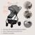 Poussette trio lionelo bianka - jusqu'à 22kg - pack poussette, nacelle, siège auto et accessoires Beige sand+Beige taupe+Black onyx+Grey stone 23 - vertbaudet enfant 