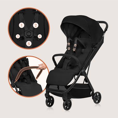 Poussette ultra-compacte julie air légère et pliable, compatible avion Beige sand+Black onyx+Green sage+Grey stone 11 - vertbaudet enfant 