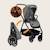 Poussette 3en1 meril jusqu’à 22 kg avec nacelle, siège-auto, sac et accessoires Beige sand+Black onyx+Grey stone 14 - vertbaudet enfant 