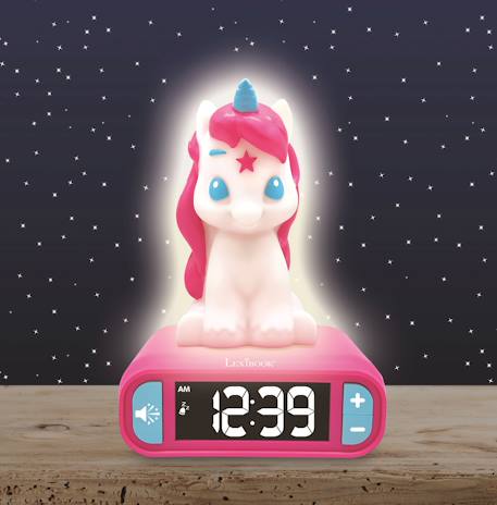Réveil avec veilleuse licorne en 3d ROSE 5 - vertbaudet enfant 