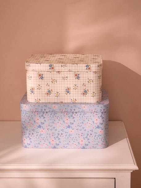 Boîte gigogne 'rosemary' par lot de 2 Imprimé rosemary fleur multic 1 - vertbaudet enfant 