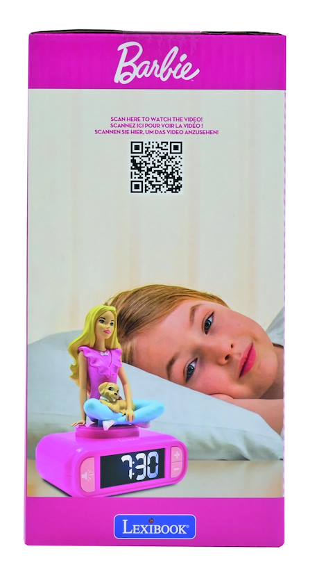 Réveil avec veilleuse barbie en 3d ROSE 4 - vertbaudet enfant 