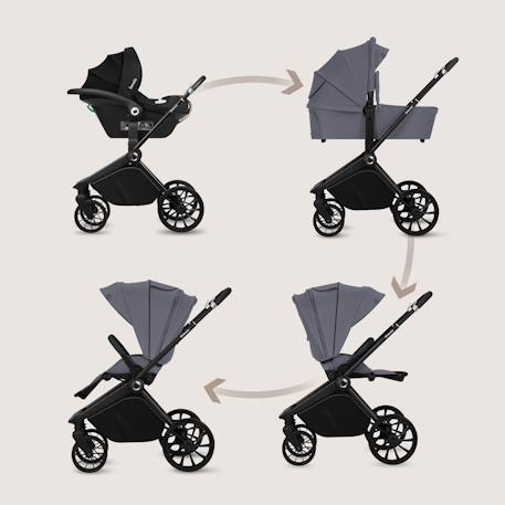 Poussette trio mika plus jusqu’à 4 ans avec nacelle, siège-auto et accessoires Beige sand+Black onyx+Green olive+Grey stone+Mocha mousse 20 - vertbaudet enfant 