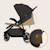 Poussette tout-terrain emma one 6-48 mois avec grandes roues et pliage rapide Beige sand+Green forest+Grey stone 16 - vertbaudet enfant 