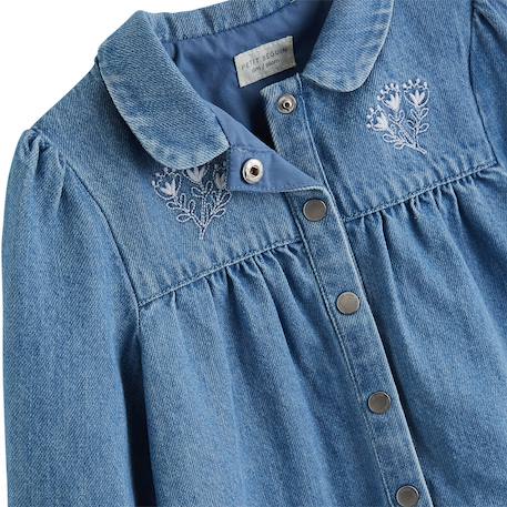 Blouse enfant en jean cléo Bleu 4 - vertbaudet enfant 