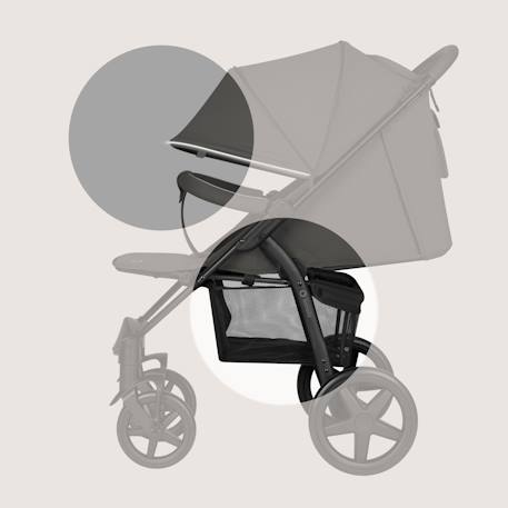 Poussette tout-terrain annet plus avec grandes roues, amortisseurs et accessoires Beige sand+Black carbon+Brown chocolate+Green forest+Stone caramel 29 - vertbaudet enfant 