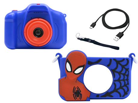 Appareil 4-en-1 Spiderman avec Protection, vidéo, MP3, jeux BLEU 1 - vertbaudet enfant 