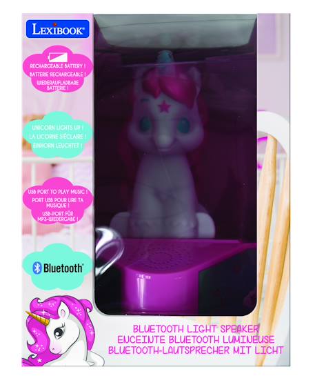 Enceinte bluetooth avec figurine lumineuse licorne ROSE 5 - vertbaudet enfant 