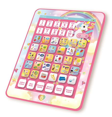 Tablette éducative bilingue licorne en français et en anglais ROSE 2 - vertbaudet enfant 