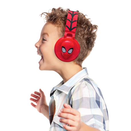 Casque bluetooth spiderman avec effets lumineux et limitation de son 85db ROUGE 2 - vertbaudet enfant 
