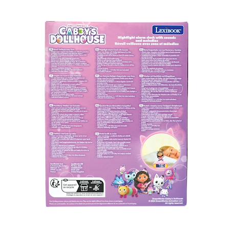 Réveil avec veilleuse lumineuse gabby dollhouse en 3d ROSE 4 - vertbaudet enfant 