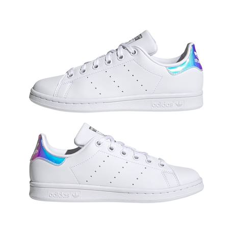 Baskets enfant en cuir Blanc, bleu+Blanc, vert+Noir foncé 5 - vertbaudet enfant 