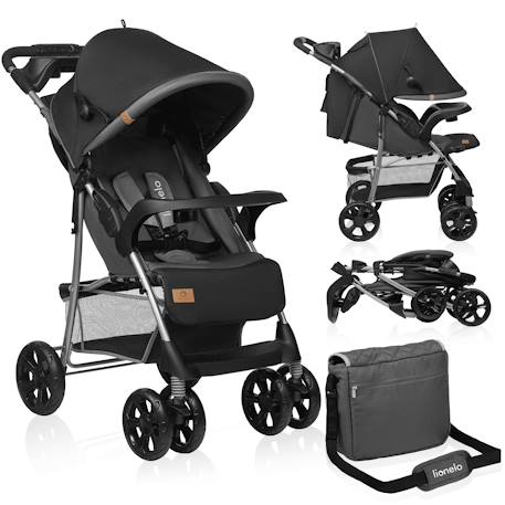 Poussette tout-terrain emma 6-36 mois avec sac et pliage rapide Coral pink+Green emerald+Grey dove+Pink scandi+Stone 25 - vertbaudet enfant 