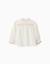 Chemise en coton à manches longues avec fleurs et volants Blanc 1 - vertbaudet enfant 