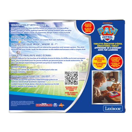 Tablette pat'patrouille éducative bilingue parlante abc (fr/en) ROUGE 4 - vertbaudet enfant 