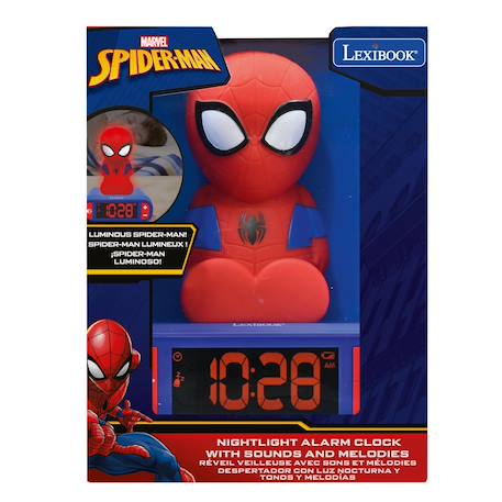 Réveil avec veilleuse spiderman 3d ROUGE 3 - vertbaudet enfant 