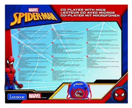 Lecteur cd portable avec 2 microphones spiderman BLEU 6 - vertbaudet enfant 