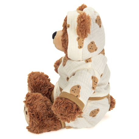 Peluche doudou ourson ultra douce en pyjama 30 cm Marron 3 - vertbaudet enfant 