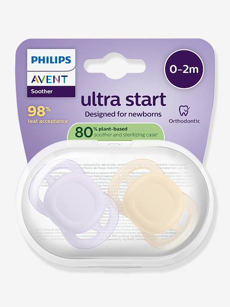 Lot de 2 sucettes ultra douces 1er âge bleu+écru+mauve+vert 8 - vertbaudet enfant 