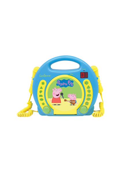 Lecteur cd portable avec 2 microphones peppa pig BLEU 1 - vertbaudet enfant 