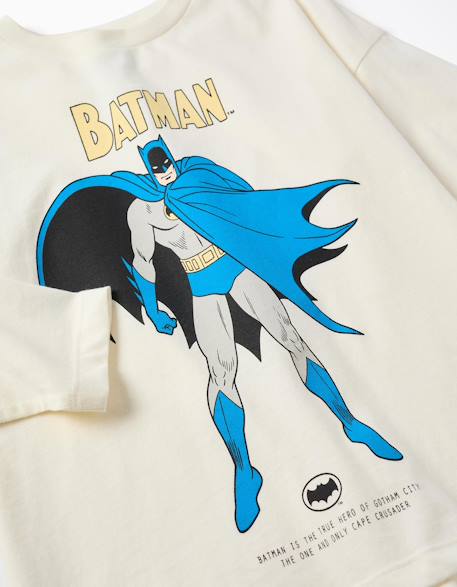 T-shirt en coton à manches longues avec imprimé batman Blanc 3 - vertbaudet enfant 