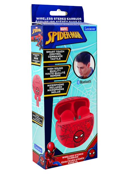 Écouteurs sans fil bluetooth spiderman ROUGE 5 - vertbaudet enfant 