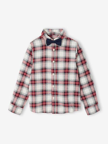 Chemise garçon avec nœud papillon écru 4 - vertbaudet enfant 