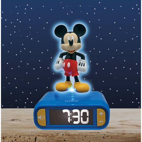 Réveil avec veilleuse lumineuse mickey en 3d BLEU 4 - vertbaudet enfant 