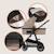 Poussette 3en1 amber jusqu’à 22 kg avec nacelle, siège-auto, sac et accessoires Beige sand+Black onyx+Black silver+Brown chocolate+Green forest+Grey graphite 4 - vertbaudet enfant 