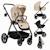Poussette 3en1 meril jusqu’à 22 kg avec nacelle, siège-auto, sac et accessoires Beige sand+Black onyx+Grey stone 1 - vertbaudet enfant 