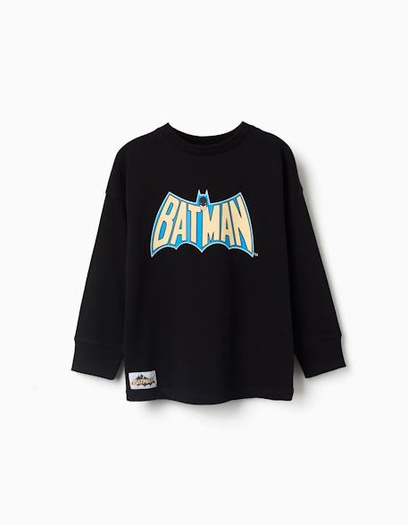 T-shirt en coton à manches longues avec imprimés batman Noir 1 - vertbaudet enfant 