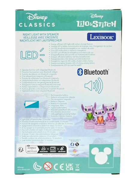 Enceinte bluetooth veilleuse angel - stitch Disney ROSE 5 - vertbaudet enfant 