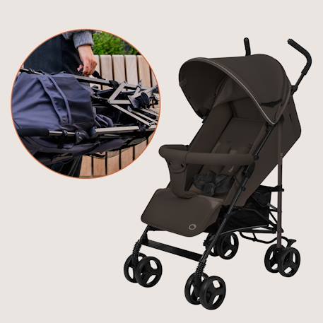 Poussette canne compacte elia légère 6-36 mois avec moustiquaire Beige taupe+Black onyx+Brown chocolate+Green graphite 14 - vertbaudet enfant 