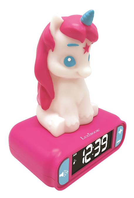 Réveil avec veilleuse licorne en 3d ROSE 6 - vertbaudet enfant 
