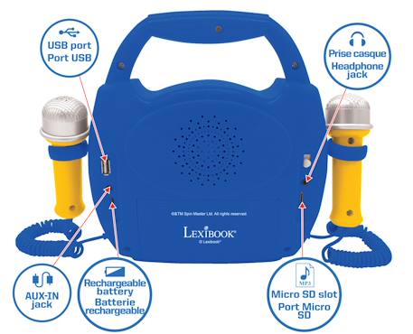 Enceinte bluetooth la pat’ patrouille avec micros BLEU 3 - vertbaudet enfant 