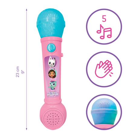 Microphone lumineux gabby et la maison magique ROSE 2 - vertbaudet enfant 
