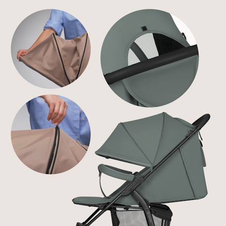 Poussette tout-terrain annet plus avec grandes roues, amortisseurs et accessoires Beige sand+Black carbon+Brown chocolate+Green forest+Stone caramel 21 - vertbaudet enfant 