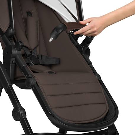 Poussette 3en1 amber jusqu’à 22 kg avec nacelle, siège-auto, sac et accessoires Beige sand+Black onyx+Black silver+Brown chocolate+Green forest+Grey graphite 24 - vertbaudet enfant 