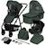 Poussette 3en1 amber jusqu’à 22 kg avec nacelle, siège-auto, sac et accessoires Beige sand+Black onyx+Black silver+Brown chocolate+Green forest+Grey graphite 25 - vertbaudet enfant 