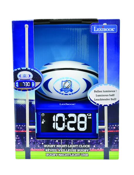 Réveil avec veilleuse ballon de rugby en 3d BLEU 4 - vertbaudet enfant 