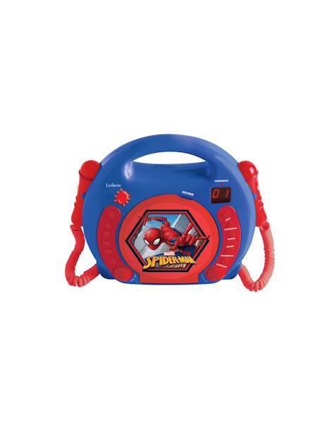 Lecteur cd portable avec 2 microphones spiderman BLEU 1 - vertbaudet enfant 