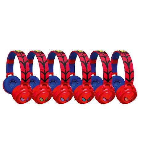 Casque bluetooth spiderman avec effets lumineux et limitation de son 85db ROUGE 3 - vertbaudet enfant 