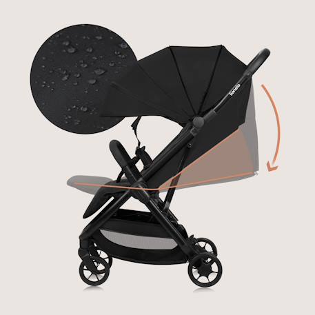 Poussette ultra-compacte julie air légère et pliable, compatible avion Beige sand+Black onyx+Green sage+Grey stone 10 - vertbaudet enfant 