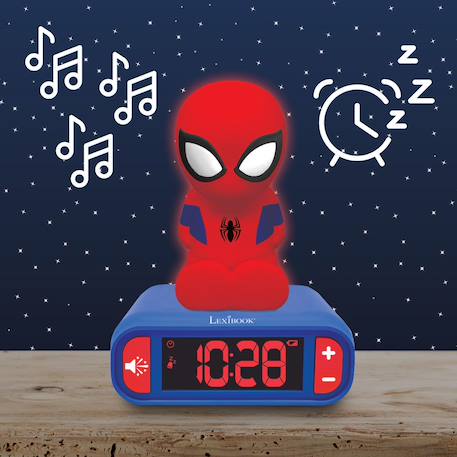 Réveil avec veilleuse spiderman 3d ROUGE 5 - vertbaudet enfant 