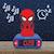 Réveil avec veilleuse spiderman 3d ROUGE 5 - vertbaudet enfant 