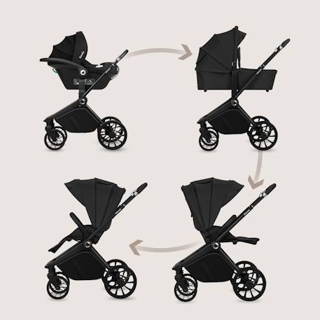 Poussette trio mika plus jusqu’à 4 ans avec nacelle, siège-auto et accessoires Beige sand+Black onyx+Green olive+Grey stone+Mocha mousse 8 - vertbaudet enfant 