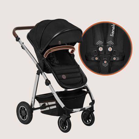 Poussette 3en1 amber jusqu’à 22 kg avec nacelle, siège-auto, sac et accessoires Beige sand+Black onyx+Black silver+Brown chocolate+Green forest+Grey graphite 17 - vertbaudet enfant 