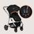 Poussette 3en1 amber jusqu’à 22 kg avec nacelle, siège-auto, sac et accessoires Beige sand+Black onyx+Black silver+Brown chocolate+Green forest+Grey graphite 17 - vertbaudet enfant 